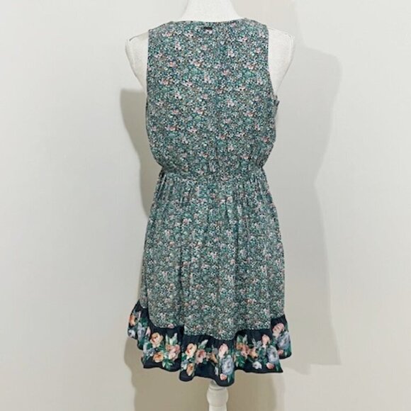O’Neill Linney Mini Tank Dress Floral Print Sleeveless Lace-up Front Size XS - Picture 4 of 6
